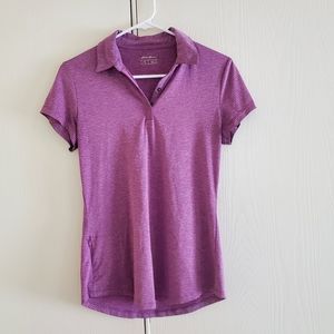 Eddie Bauer purple polo shirt